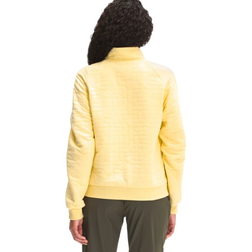 The North Face Longs Peak Quilted 1/4 Zip Jacket Size S Pale Banana White - Picture 2 of 11